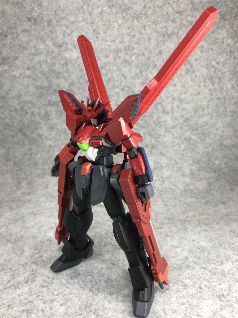 フロント。
白シャツ黒ベスト黒ボトムスに赤のコートを着た人のイメージで塗装しました。