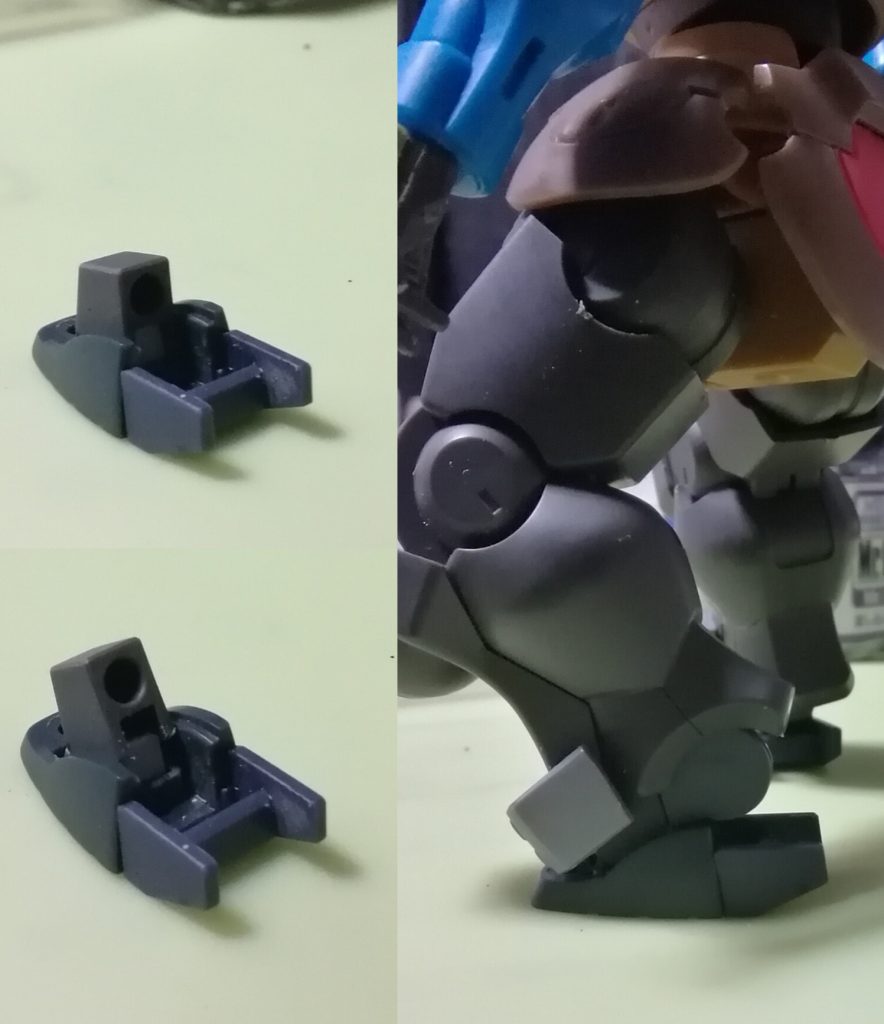 爪先にちょっとだけ引き出せる軸を設けて踏ん張れるよう可動。