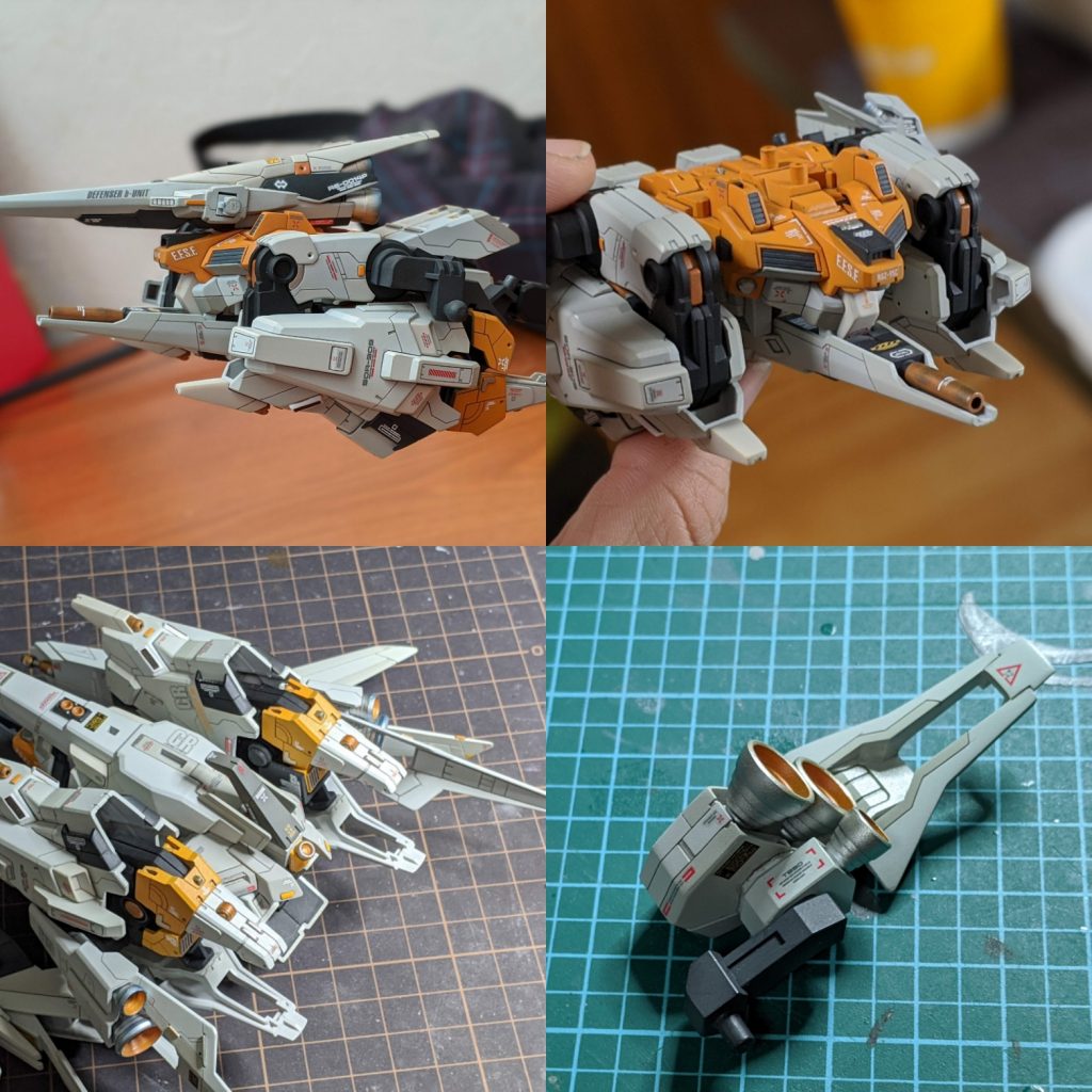 飛行形態での格好良さも考えて作成しましたが、ごちゃごちゃ感が出てしまいました。