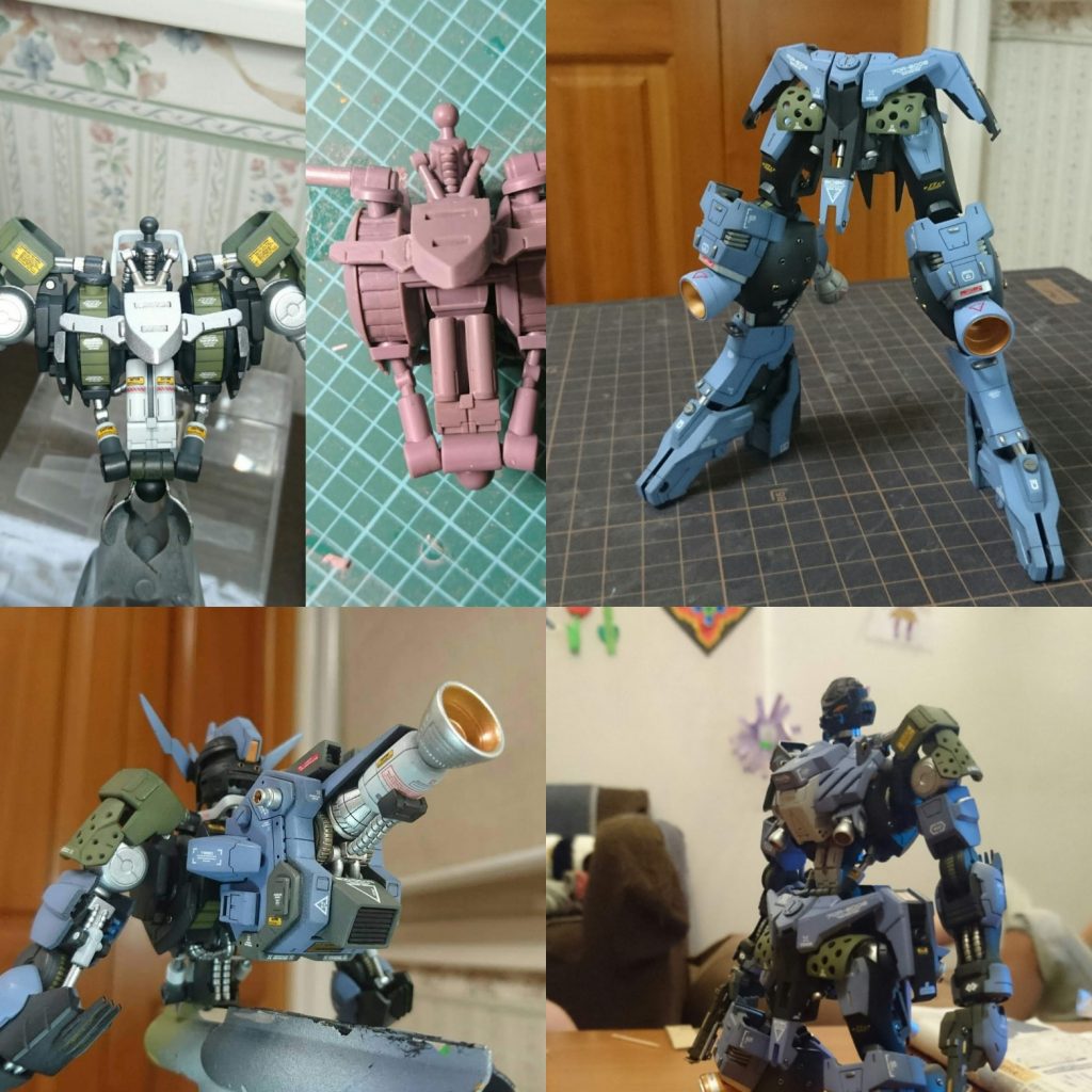 フレーム塗り分け。
頭部の外装は脱着式にしてます。