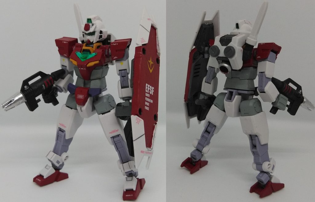 量産型コアガンダム全体図です。カラーはガンダムの量産機と言えばGMと言うことでGMカラーです。