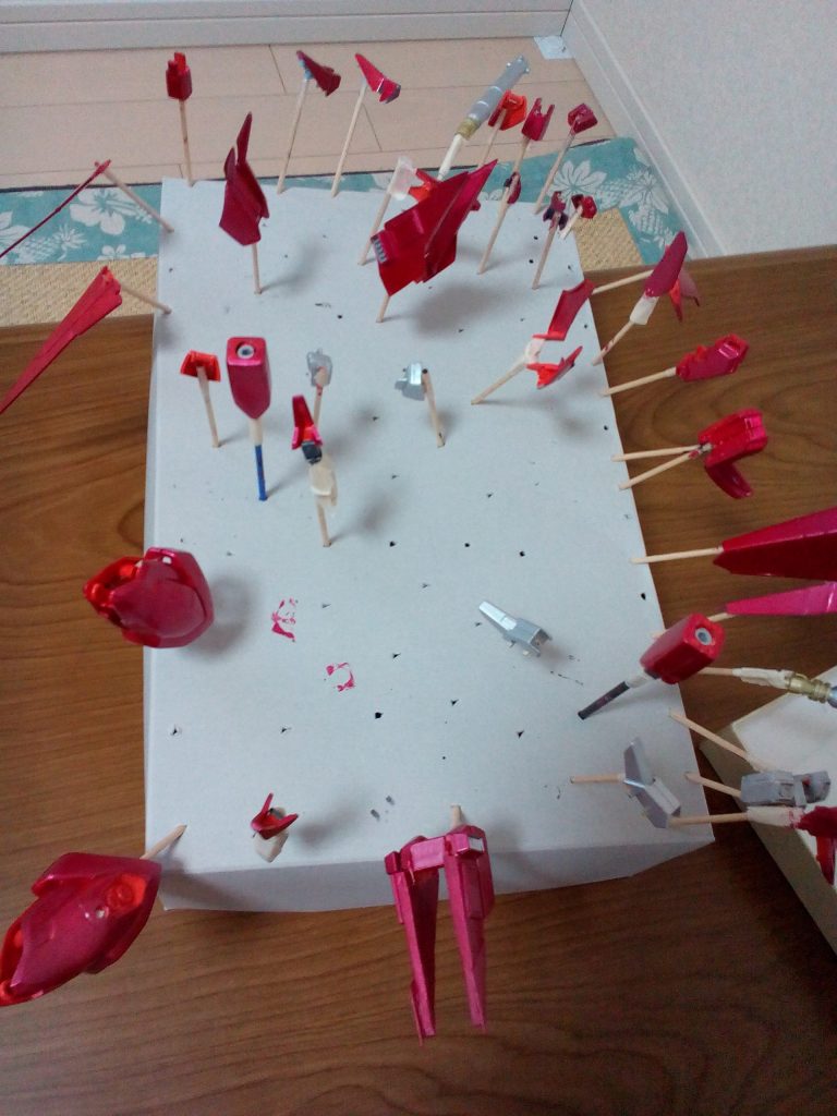 塗装は全て水性で筆塗りです。