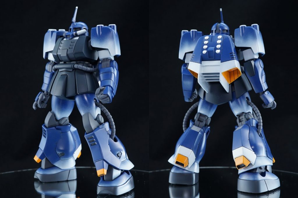 ## エナメル部分塗装
各部のオレンジの差し色を吹き付けていきます