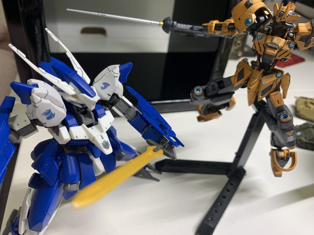 謎の機体と交戦