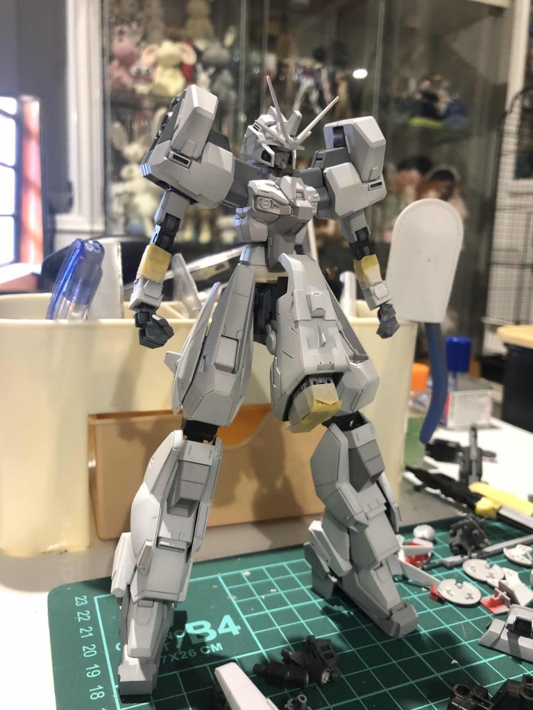 Primed for painting. Had to be especially careful as lots of sanding had been done