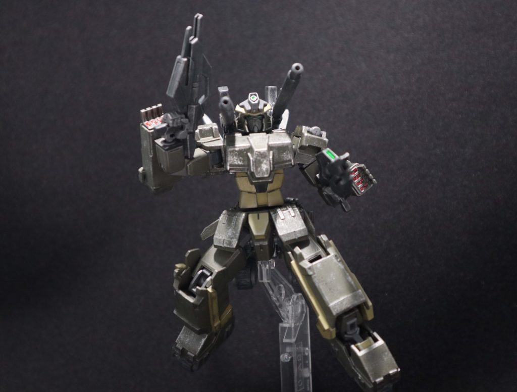 MS形態ポージング。コアガンダムの可動域が素晴らしいのでポージングも問題なく可能です。