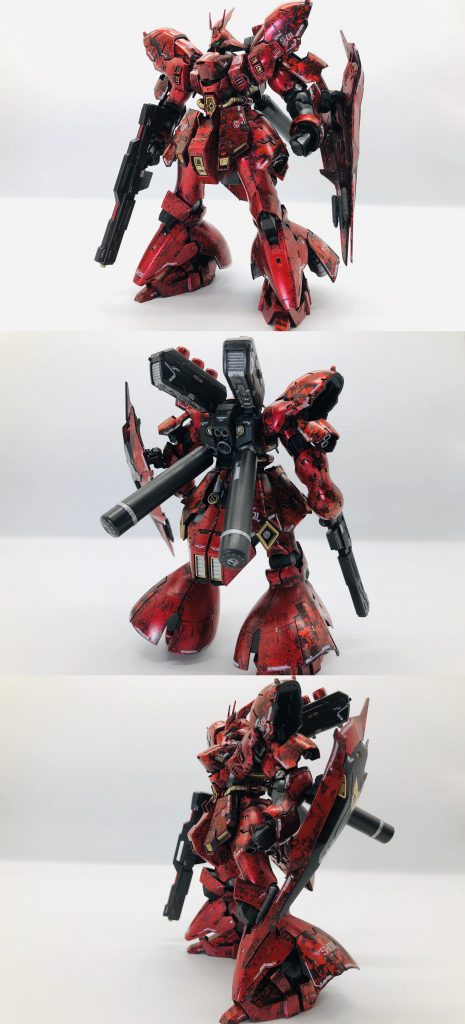 全体図

少しわかりづらいですが、ゴールドとシルバーでそれぞれ下地を塗り、その上からクリアレッドを塗装しています。