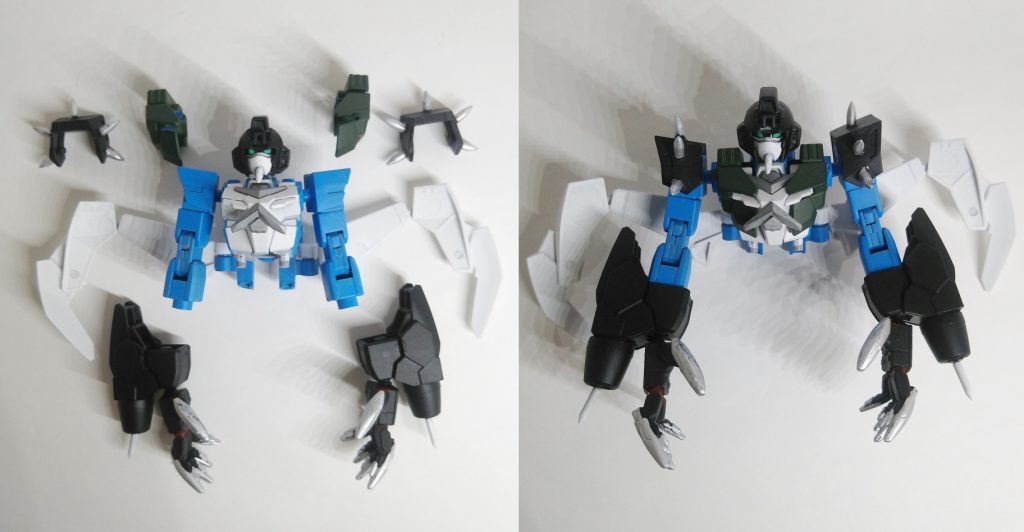 上半身に甲殻アーマーを装着。塗装剥げがやばい。そうゆうとこだぞ。
