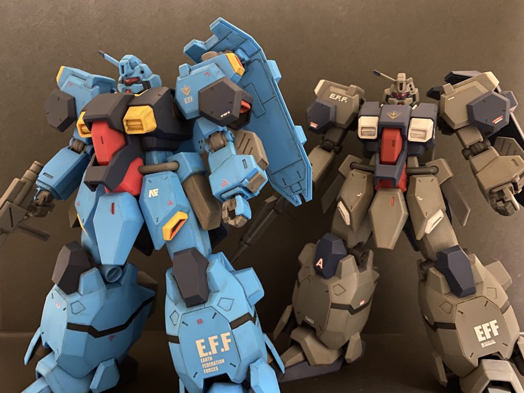 過去に作ったUC.版と共に。色が変わるだけで大分、雰囲気も変わりますね