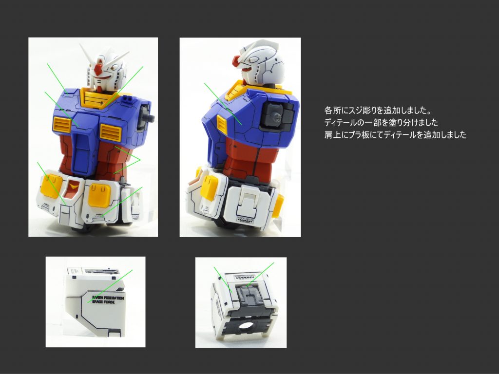 MG ガンダム オリジン版–2枚目/制作者：gunplacraft