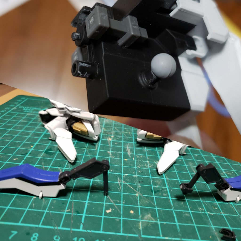 Jカイザーをフロントアーマーで支える必要があったので股関節にスライド式のロック機能を盛り込んだり、マグラッシュ時の肩アーマーの展開を再現するのに稼働式にしたりと細かいとこまでこだわりました。