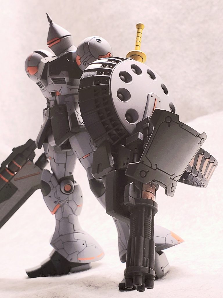 どおしてもシールドにガトリングを付けたくて試行錯誤の末この形に収まりましたが一番手間がかかりました！