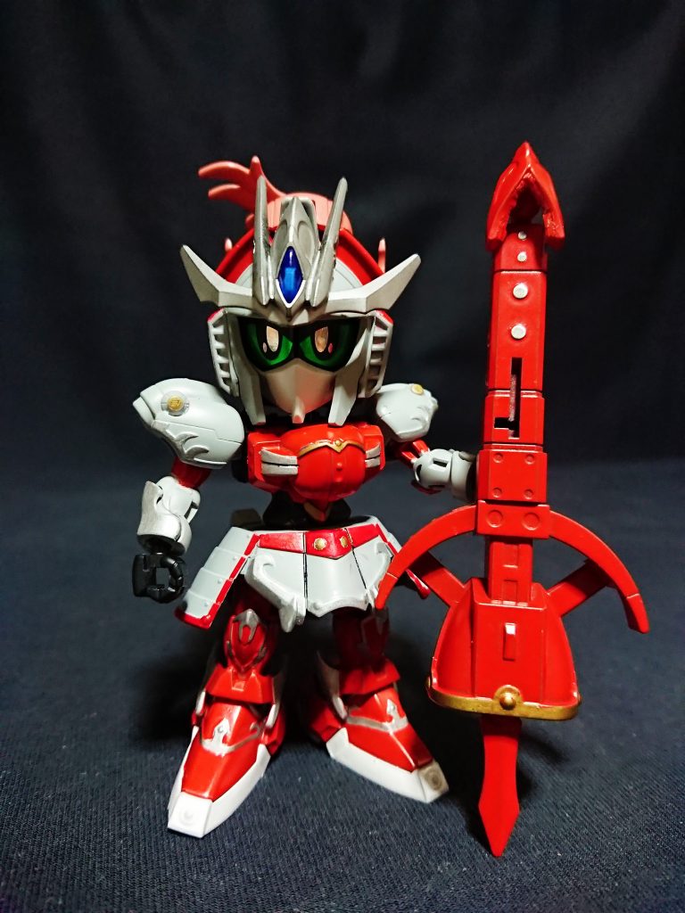 キャラクターイメージとして、弩を使用する三國無双6の練師をメインとしています。
頭頂部はアイーダのヘアスタイルも取り入れてみました。
孫向香と繋がりがあるということで、三国創傑伝の孫向香ストライクルージュをベースにしています。