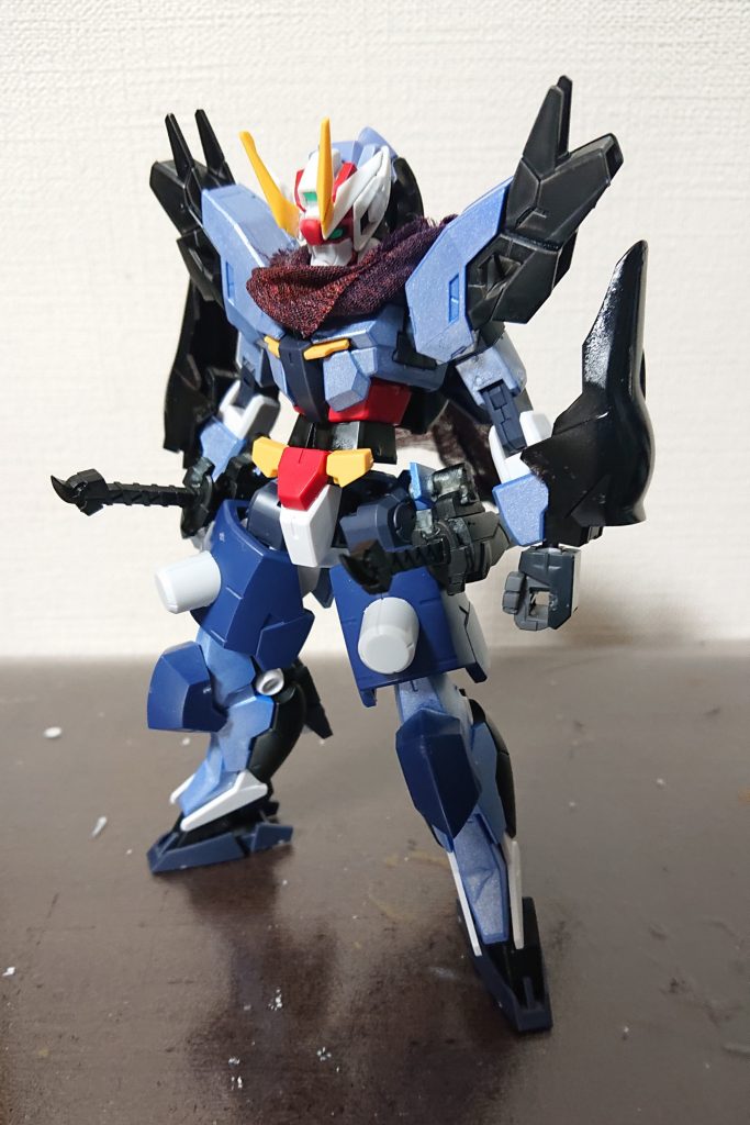 ドッキングゥゥゥ!!!!!!どこからともなくガンダムフェイスが現れました笑 百錬の口(?)を開くように改造、そこに完全自作のガンダムフェイスを差し替えしてます!
