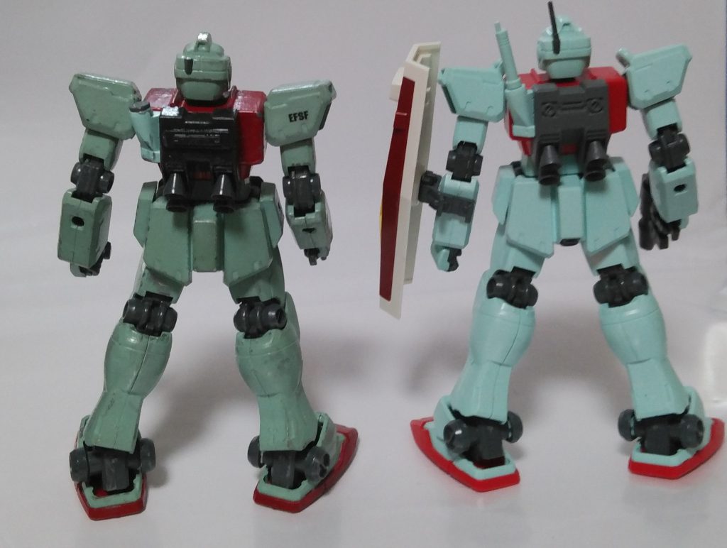 ジム改(素組み)との比較「リアー」