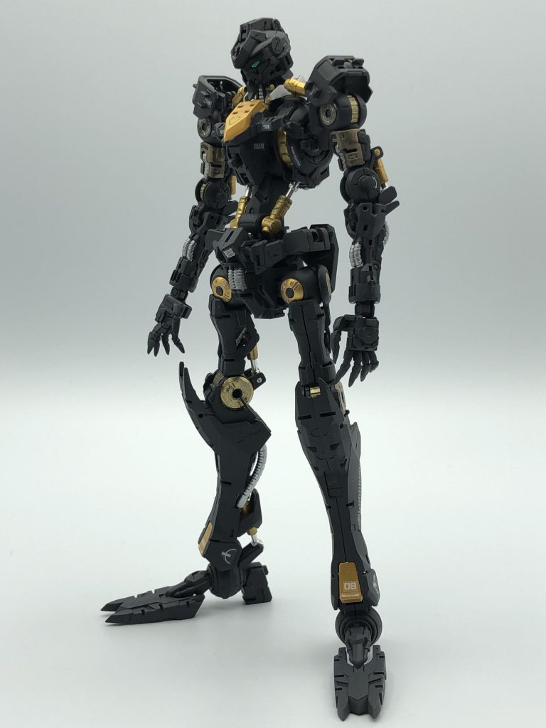 ガンダム・フレーム。
これだけでもカッコいいですね。
可動部などは金/銀のエナメル塗料で筆塗してます(筆塗難しい・・・)