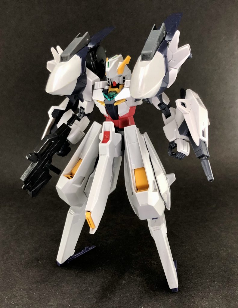 ドッキング完了!
ティアルクス・ガンダム!
合体した時の名称を考えてなかったので、今決めました。
お察しの通り、「TR-6(ティーアール・シックス)」のもじりです。
プラネットアーマーの「惑星名+数字」という命名法則、ヒロトくんのセンスが伺えてめちゃくちゃ好きですね……