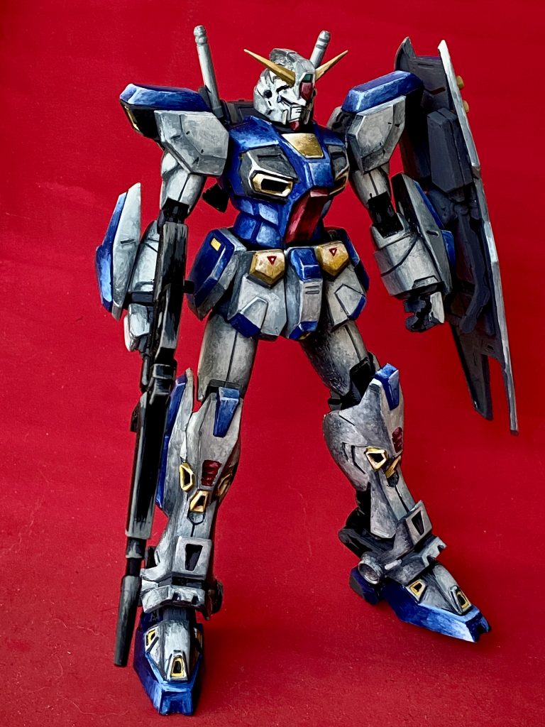 MG ガンダム F90 筆塗りイラスト風–3枚目/制作者：@j_gunaka