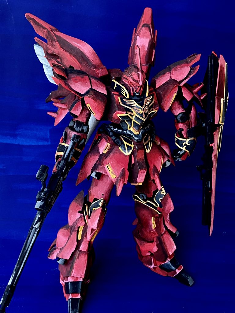 1/144 シナンジュ 筆塗りイラスト風–5枚目/制作者：@j_gunaka