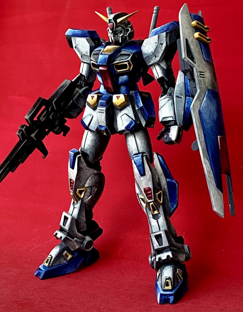 MG ガンダム F90 筆塗りイラスト風–2枚目/制作者：@j_gunaka