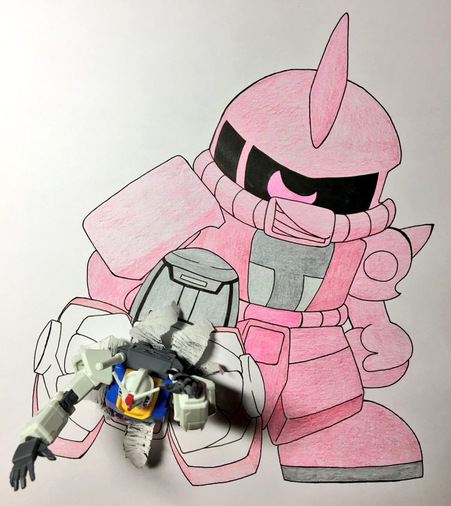 ガンダムは色紙に。