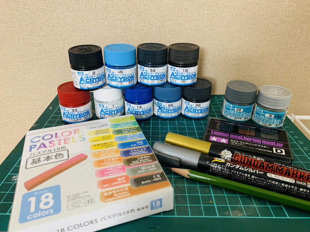 今回使用した塗料等になります。