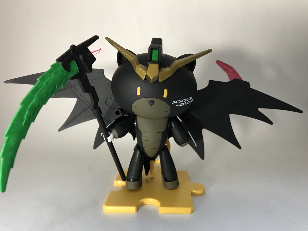 プチッガイをベースに、角、羽根、ちょんまげ、武器、腕の装甲を追加しています!