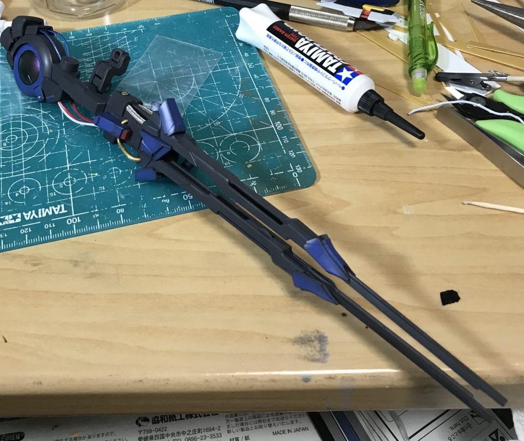 ロングライフル製作。長いものを更に長く延長しました。