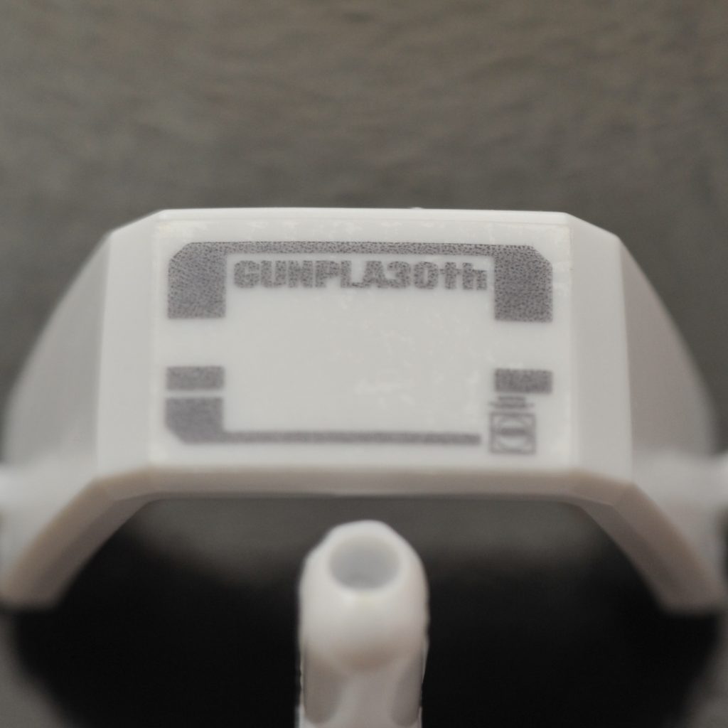 “GUNPLA30th”文字が良い感じです。等身大立像の東静岡バージョンと同じとか?