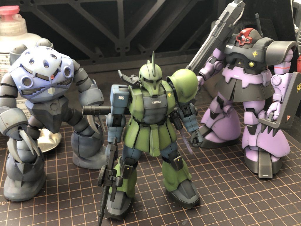 最近作ったジオン量産型のみんなと。
最後までご覧頂き感謝、ありがとうございました。