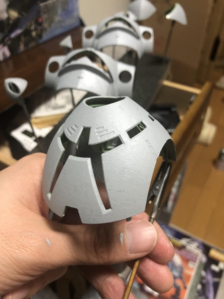 鋳造加工。でも思ったより毛羽立たせられず、目立たないかも‥