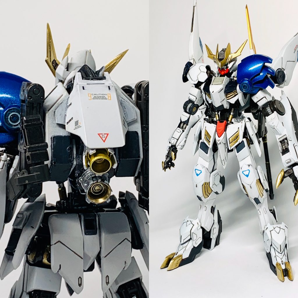 宇宙空間突撃用高機動ブースター。 左肩にアンチデブリアーマーを装着。