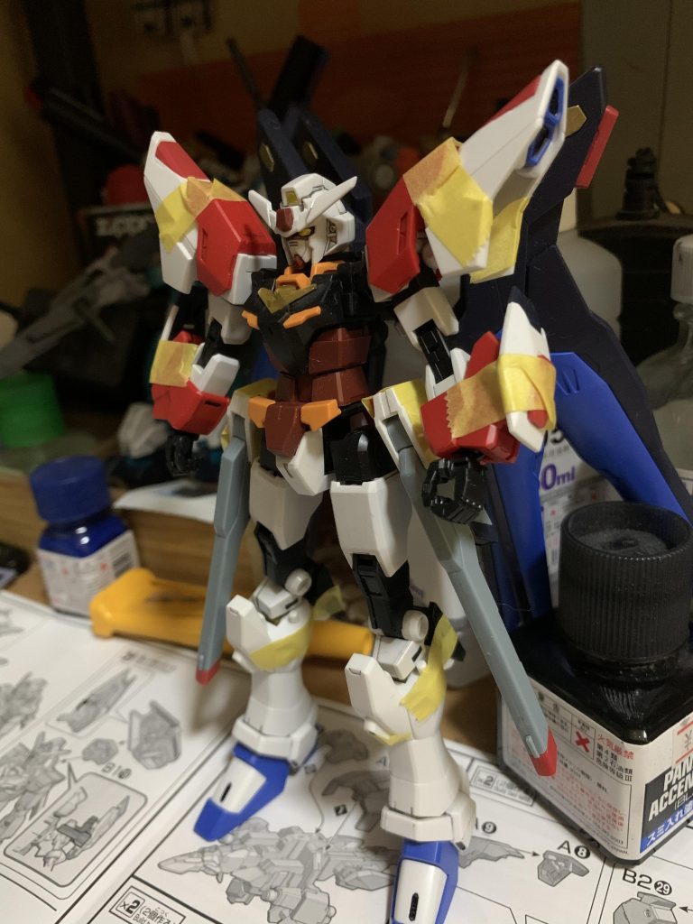 最初期案。ほとんど変わってないですけどね。
私はひねくれてるんで、ただストフリ着せるだけじゃつまらんなーということでメテオアーマーを思いつきました笑