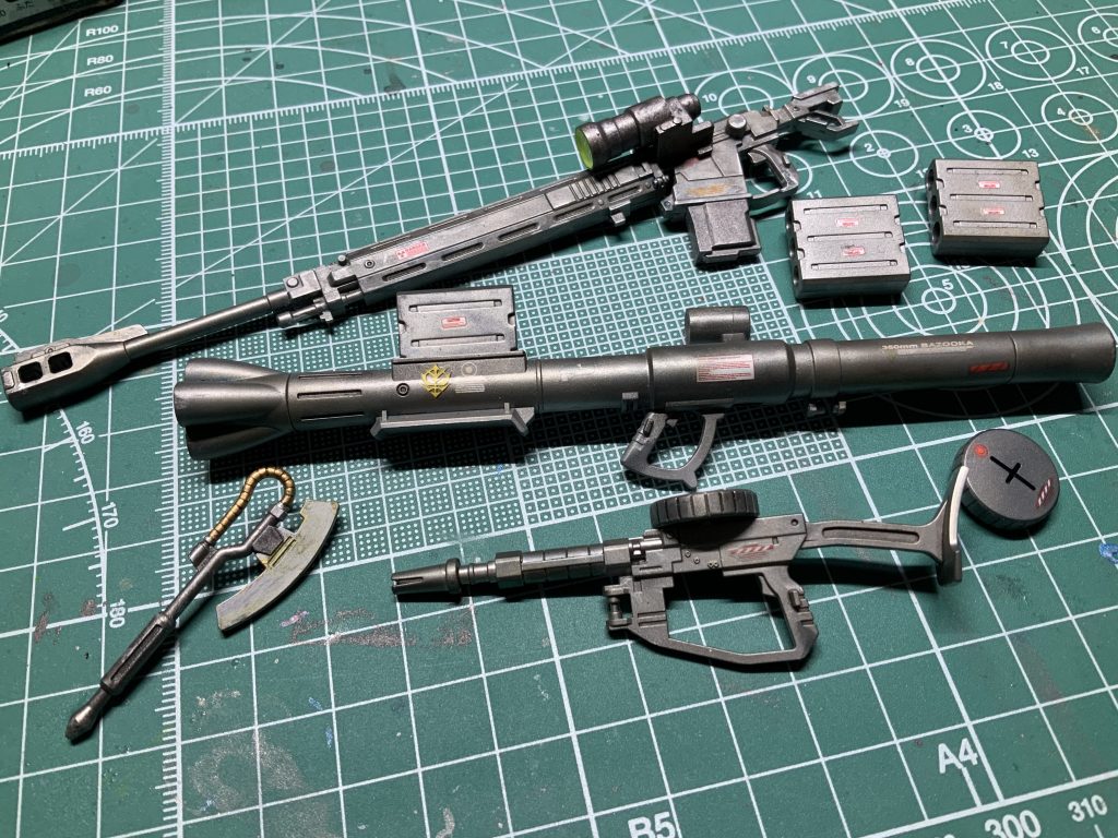 武器装備一覧　武器にもデカールを貼りまくり( ^ω^ )