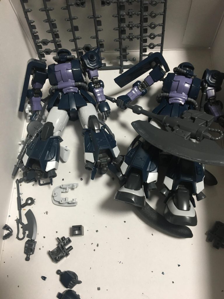 素組みの様子。こうみるとだいぶ変わりましたね〜。