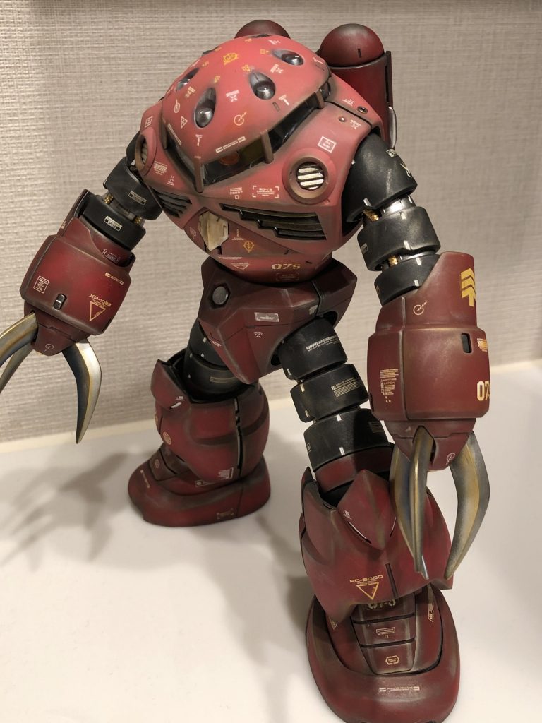 これも好きな角度です。キットの改修はモノアイだけSPプレートとHアイズに変更しました。それ以外はキットそのままです。また作りたいMSです。最後までご覧頂きありがとうございました😊またゆっくり投稿致しますので宜しくお願い致します🙇♂️