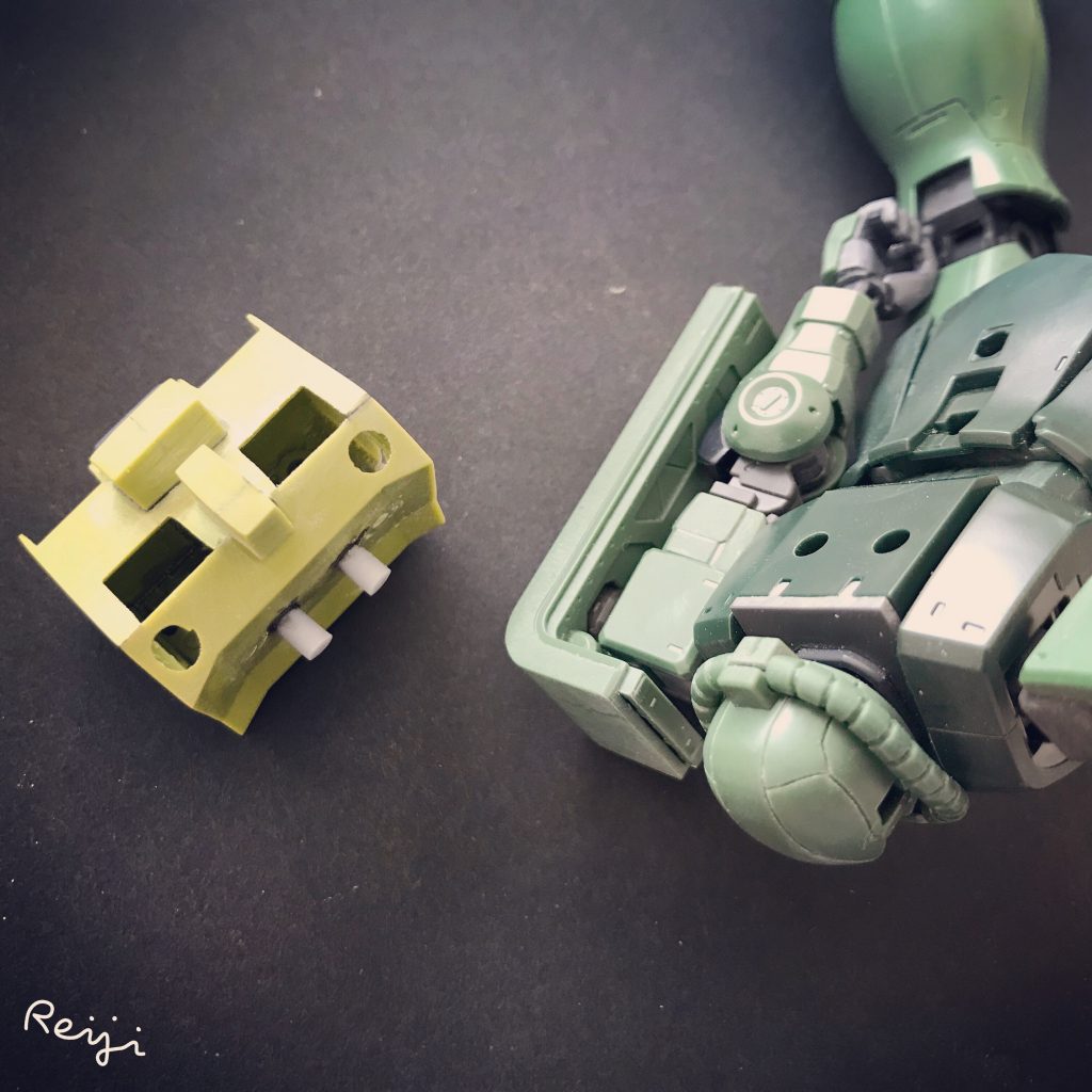 レイヤーパックとの接続はプラ棒にて。