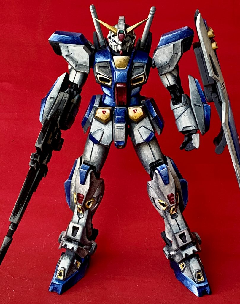 MG ガンダム F90 筆塗りイラスト風–4枚目/制作者：@j_gunaka