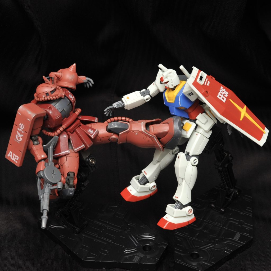 HGガンダムと（名シーン再現）