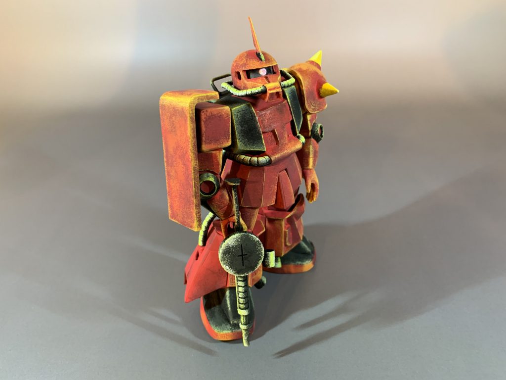 アクリルガッシュをスポンジスタンプで重ねぬりしました。