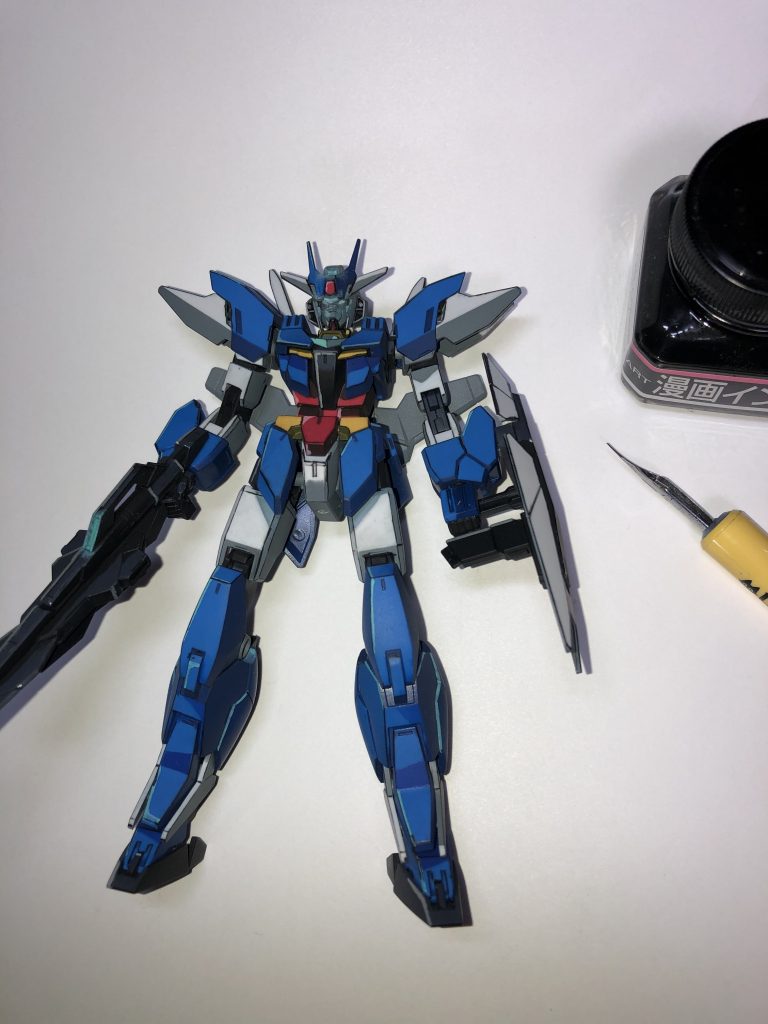 イラスト風アースリィガンダム–5枚目/制作者：ひろ