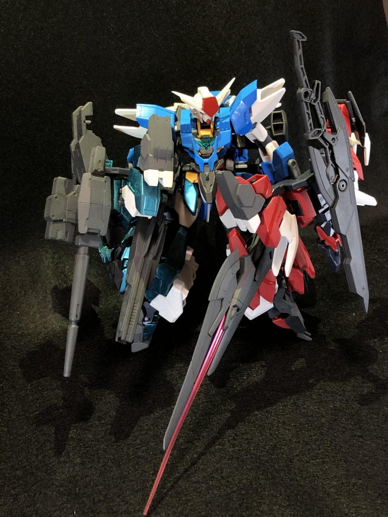 設定やら小ネタ。
・Sガンダムのブースタータイプが元のイメージです
・アース、マーズ、ヴィーナスで塗装を変えています。アースは光沢、マーズはつや消し、ヴィーナスはメタリックです
・単機で複数相手に勝利することを目的としています。つまりヒロトはこの機体でビルドダイバーズを殲滅しようとしています。
・プトレマイオスアームズは結局、両腕とアーマーを取り付けるための接続部だけ使っています。
・塗料はアクリジョンと新水性ホビーカラーです。新水性ホビーカラーは塗膜が本当に強く驚きです。