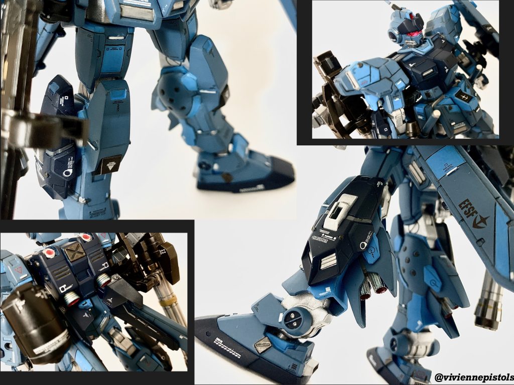 今回、基本ボディーにはつや消しを、内部フレームやシルバーで塗装箇所には艶ありを使い、メリハリが出るようにしてみました。