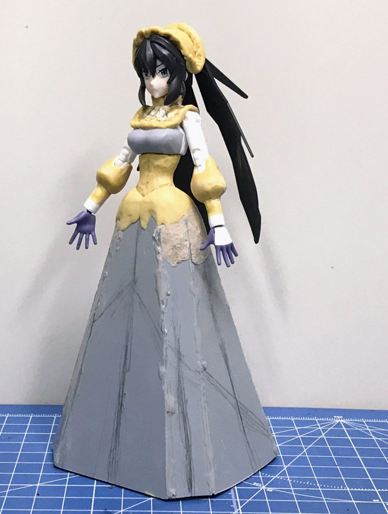 紙をプラ板に変えて囲んで接着。