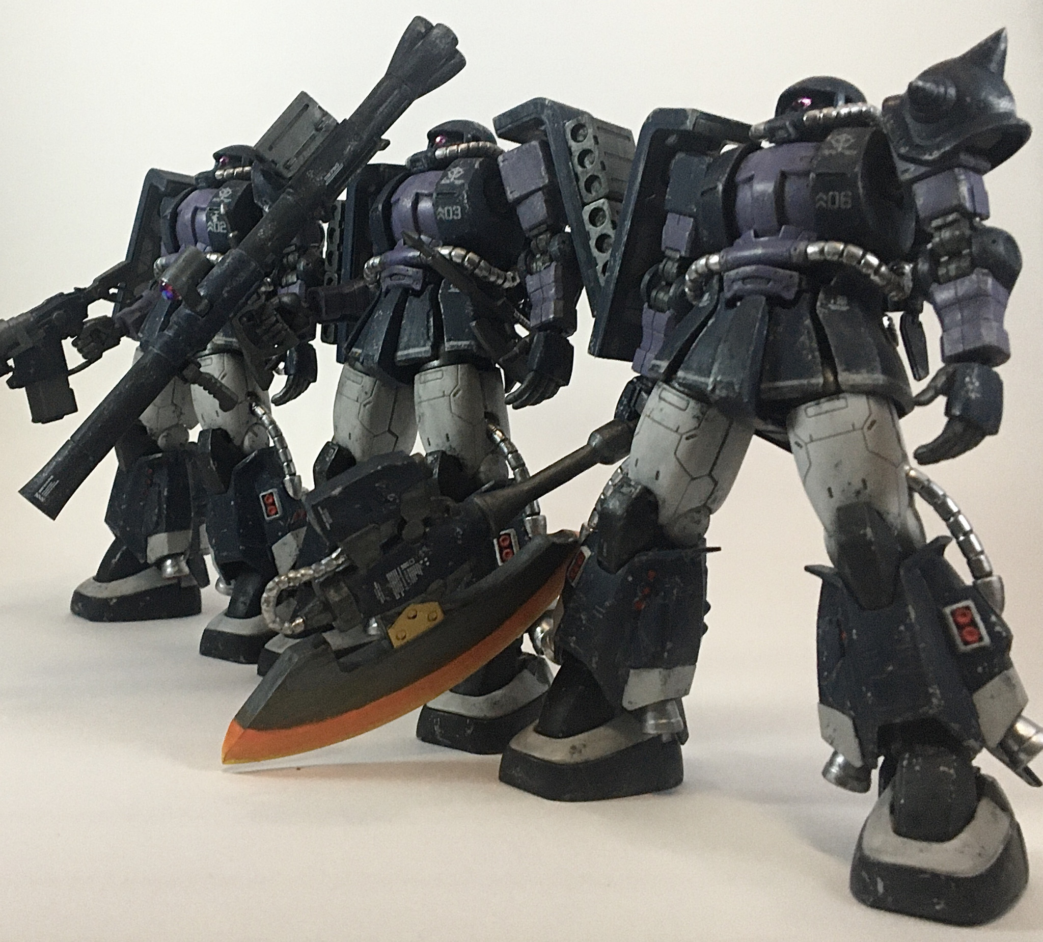 未組立品 HG 1/144 高機動型ザクⅡ ガイア/マッシュ/オルテガ専用機 3