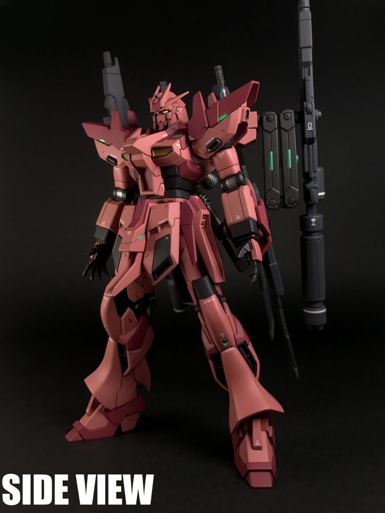 全体的なカラーリングは「イメージングビルダーズ」の「アメイジングゼータガンダム」を踏襲しています。本体は艶消し、武器とアームは半光沢仕上げです。