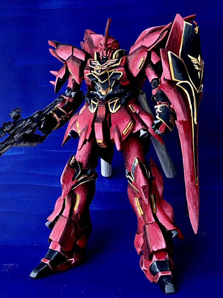 1/144 シナンジュ 筆塗りイラスト風–2枚目/制作者：@j_gunaka