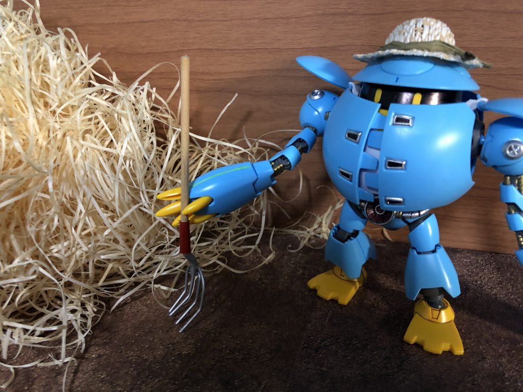 納屋での仕事もしっかりと。