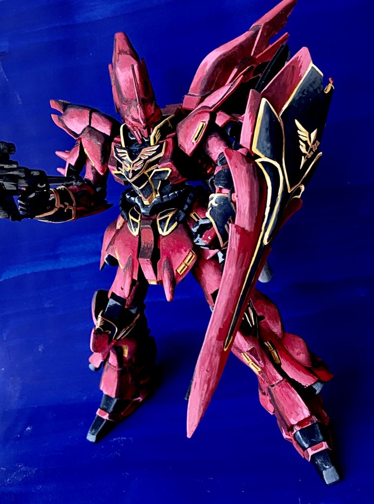 1/144 シナンジュ 筆塗りイラスト風–3枚目/制作者：@j_gunaka