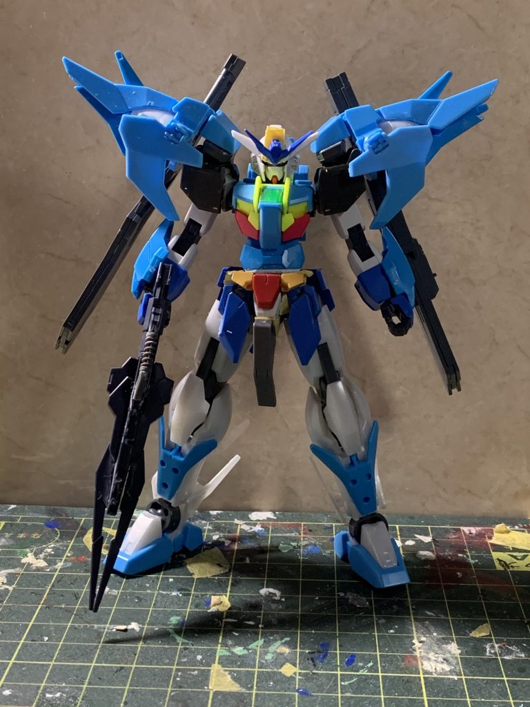 仮組み
コアガンダムの肩は物足りないと感じたので肩にはガンダムFSDを使用して物足りなさを解消してます